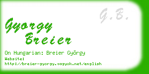 gyorgy breier business card